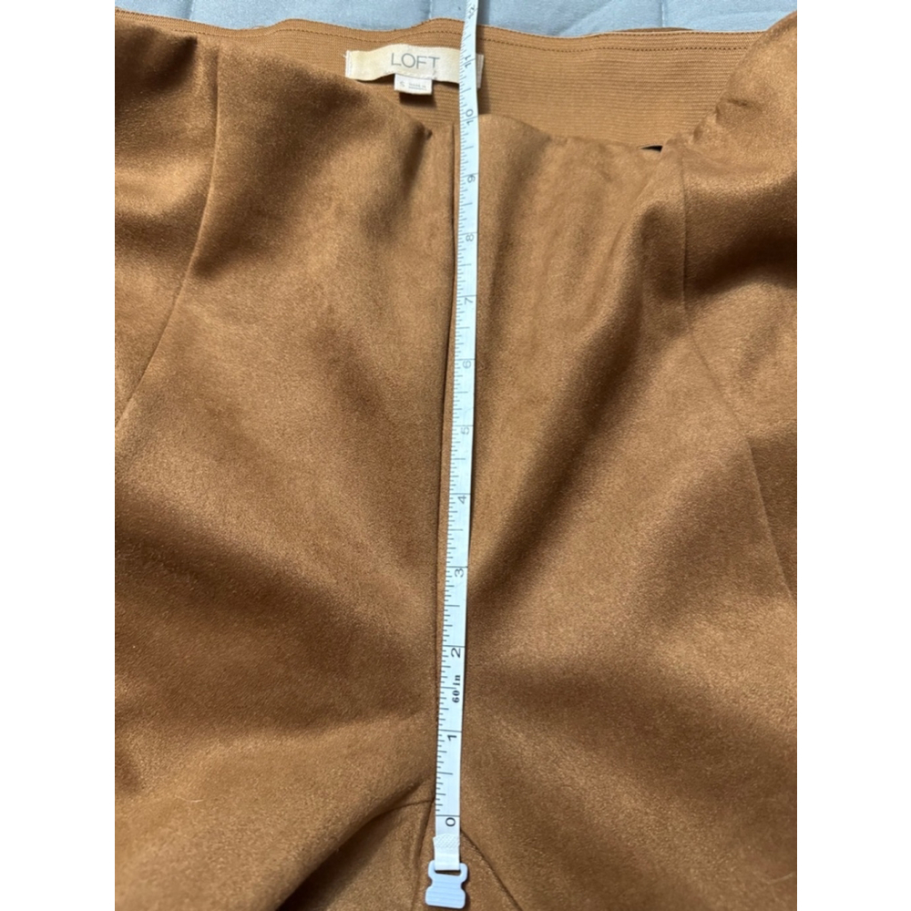 LOFT | Faux Suede Leggings in Fresh Pumpernickel | Small - Picture 7 of 12
